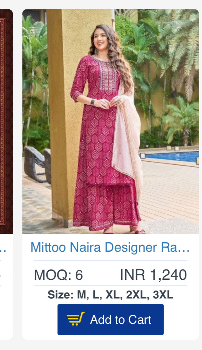 Mittoo Naira Heavy Festive Wear Wholesale Readymade Plazzo Suits